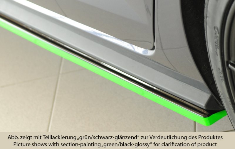 Rieger Seitenschwelleransatz schwarz glänzend VW Polo AW GTI 06.17-05.21 (bis Facelift) - 88298