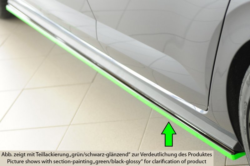 Rieger Seitenschwelleransatz schwarz glänzend VW Polo AW GTI 06.17-05.21 (bis Facelift) - 88298
