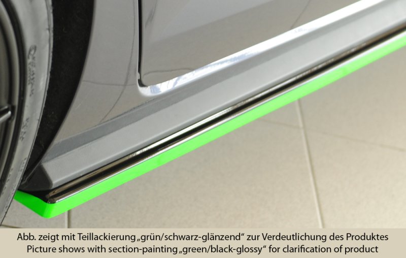 Rieger Seitenschwelleransatz schwarz glänzend VW Polo AW GTI 06.17-05.21 (bis Facelift) - 88299