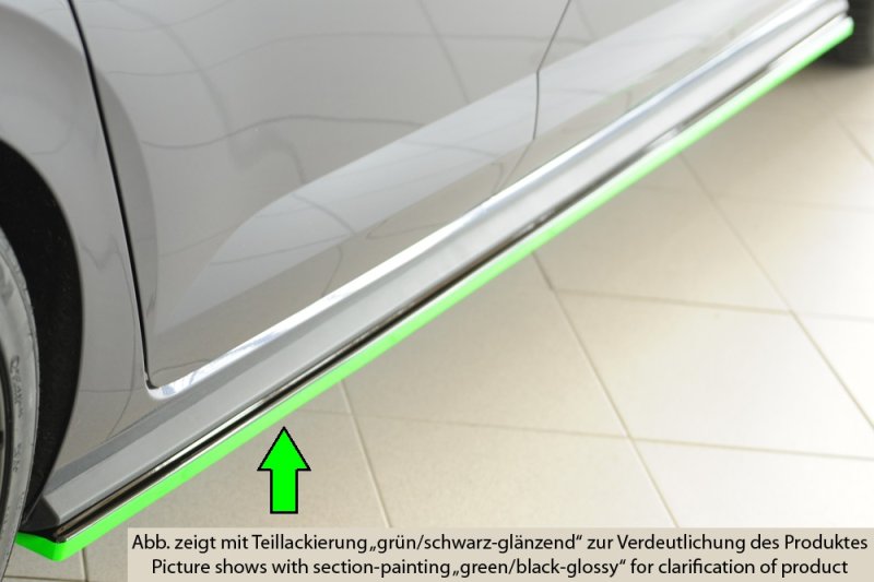 Rieger Seitenschwelleransatz schwarz glänzend VW Polo AW GTI 06.17-05.21 (bis Facelift) - 88299