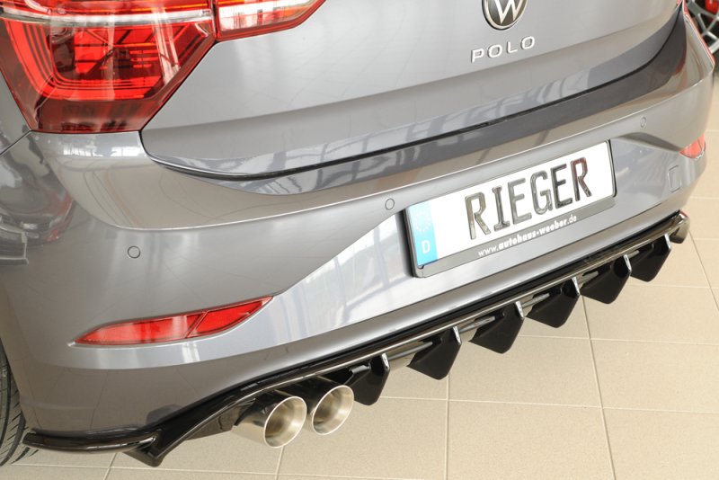 Rieger Heckeinsatz schwarz glänzend VW Polo AW GTI 06.21- (ab Facelift) - 88301