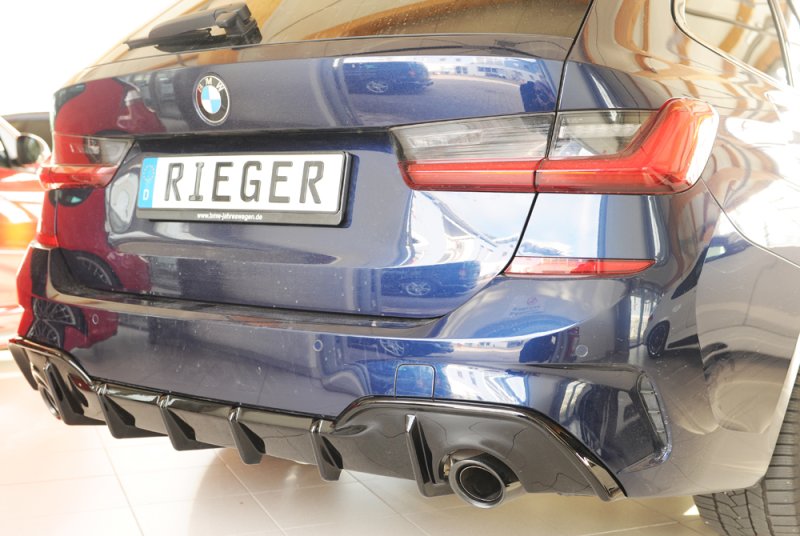 Rieger Heckeinsatz (für Fzg. mit AHK) schwarz glänzend BMW 3er G20 (G3L) 03.19- - 88306