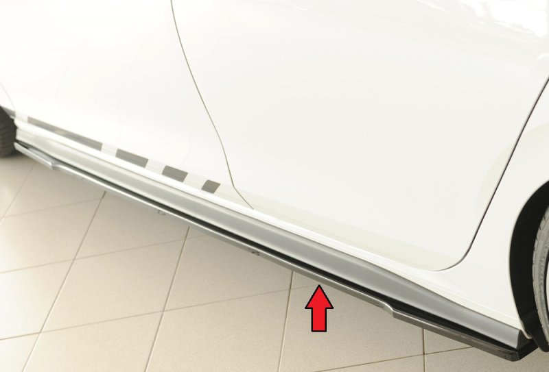 Rieger Seitenschwelleransatz schwarz glänzend VW Golf 8 GTD 08.20- - 88307