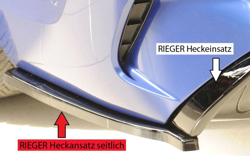 Rieger Heckschürzenansatz seitlich links schwarz glänzend BMW 3er G20 (G3L) 03.19- - 88309