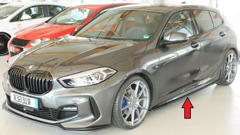 Rieger Seitenschwelleransatz schwarz glänzend BMW 1er F40 (F1H) 07.19- - 88314