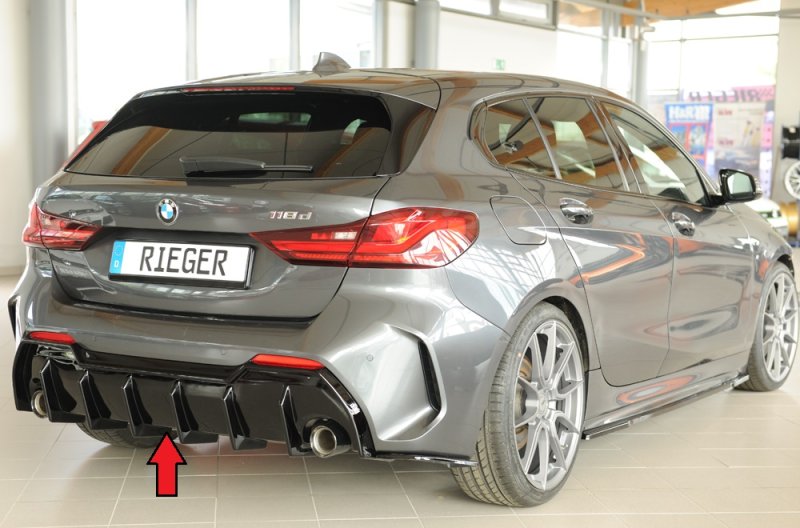 Rieger Heckeinsatz schwarz glänzend BMW 1er F40 (F1H) 07.19- - 88316