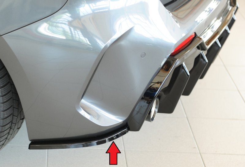 Rieger Heckschürzenansatz seitlich links schwarz glänzend BMW 1er F40 (F1H) 07.19- - 88318
