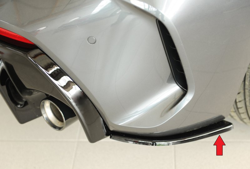 Rieger Heckschürzenansatz seitlich rechts schwarz glänzend BMW 1er F40 (F1H) 07.19- - 88319