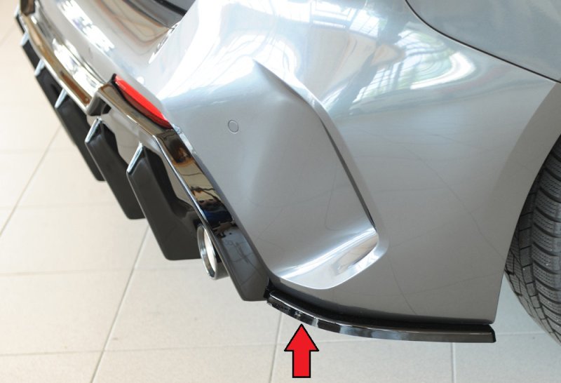 Rieger Heckschürzenansatz seitlich rechts schwarz glänzend BMW 1er F40 (F1H) 07.19- - 88319