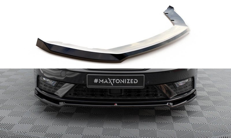 Maxton Front Ansatz V.2 Seat Leon Mk3 Facelift schwarz Hochglanz SE-LE-3F-FD2-G