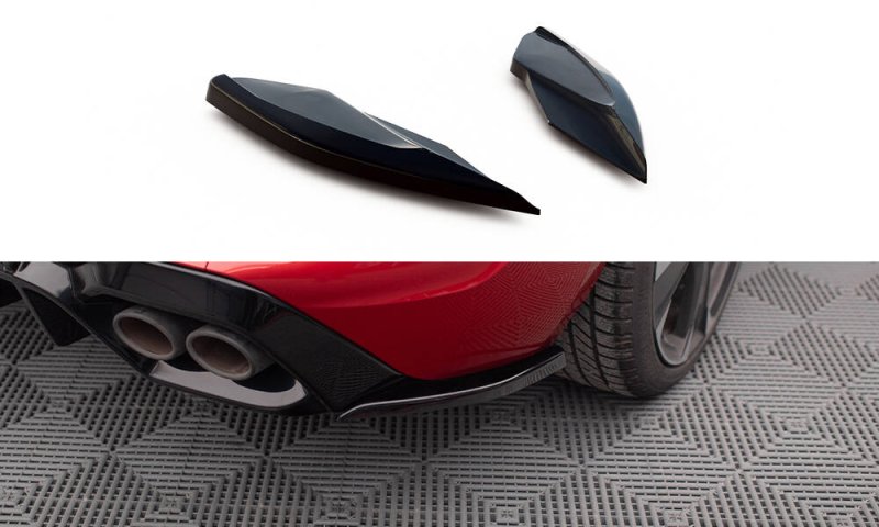 Maxton Heck Ansatz Flaps Diffusor V.2 Cupra Leon Hatchback Mk1 schwarz Hochglanz CU-LE-1-RSD2-G