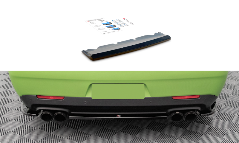 Maxton Mittlerer Diffusor Heck Ansatz für Dodge Challenger SRT Demon Mk3 schwarz Hochglanz DO-CHL-3F-SRT-HC-RD1-G