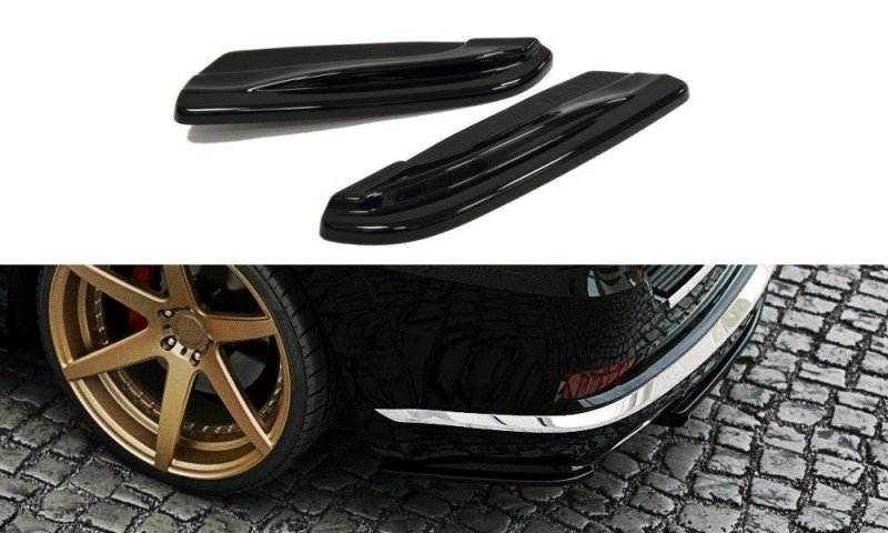 Maxton Heck Ansatz Flaps Diffusor für Jeep Grand Cherokee WK2 Summit Facelift schwarz Hochglanz JE-GC-4F-SU-RSD1-G