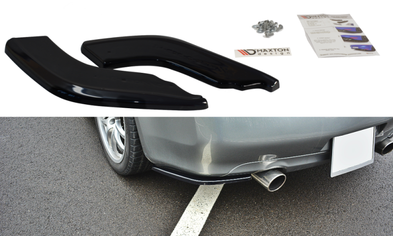 Maxton Heck Ansatz Flaps Diffusor für INFINITI G35 COUPE schwarz Hochglanz IN-G35-C-RSD1-G