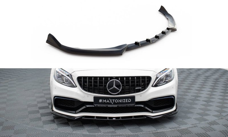 Maxton Front Ansatz V.2 Mercedes-AMG C63 Limousine / Kombi W205 / S205 schwarz Hochglanz ME-C-205-63-FD1-G