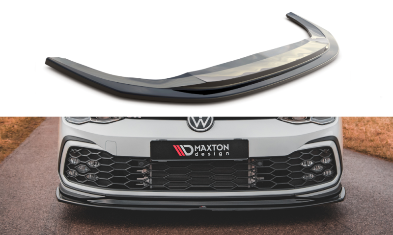 Maxton Front Ansatz V.5 für Volkswagen Golf 8 GTI schwarz Hochglanz VW-GO-8-GTI-FD5-G