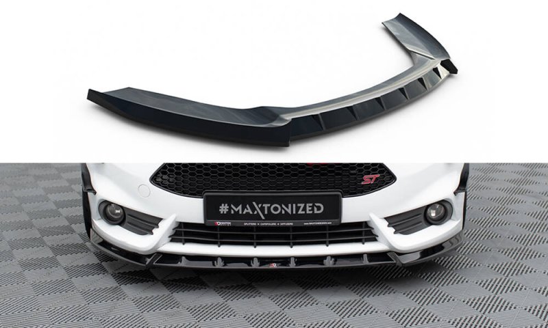 Maxton Front Ansatz V.6 Ford Fiesta ST Mk7 Facelift schwarz Hochglanz FO-FI-7F-ST-FD6-G