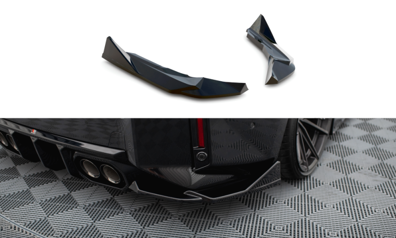 Maxton Heck Ansatz Flaps Diffusor V.6 (heckansatz v.2) BMW M2 G87 schwarz Hochglanz BM-M2-G87-RSD6-G