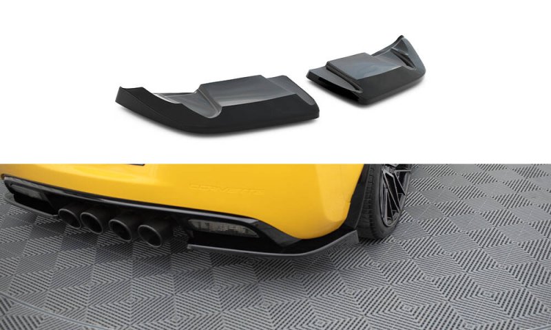 Maxton Heck Ansatz Flaps Diffusor Chevrolet Corvette C6 schwarz Hochglanz CH-CO-C6-RSD1-G