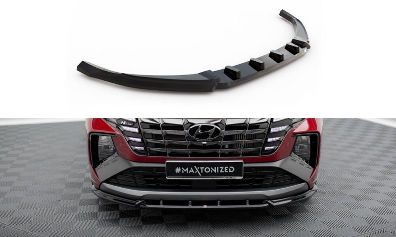 Maxton Front Ansatz V.2 Hyundai Tucson N-Line Mk4 schwarz Hochglanz HY-TU-4-NLINE-FD2-G