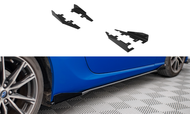 Maxton Side Flaps Subaru BRZ Mk1 Facelift schwarz Hochglanz SUBRZ1FCNC-SF1-G