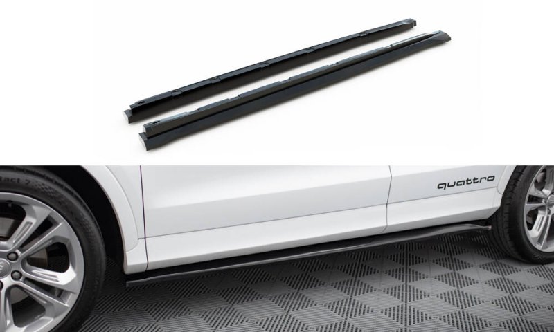 Maxton Seitenschweller Ansatz Audi Q3 S-line 8U schwarz Hochglanz AU-Q3-1-SLINE-SB-SD1-G