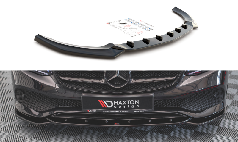 Maxton Front Ansatz für Mercedes-Benz E W213 schwarz Hochglanz ME-E-213-FD1-G