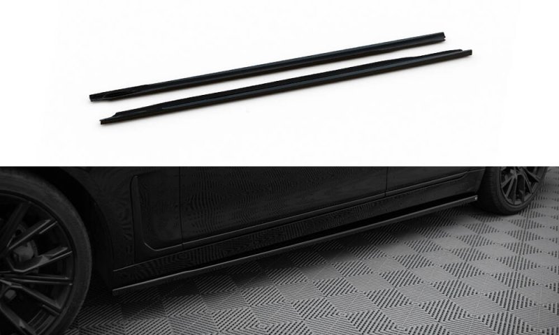 Maxton Seitenschweller Ansatz BMW 7 G11 schwarz Hochglanz BM-7-11F-SD1-G