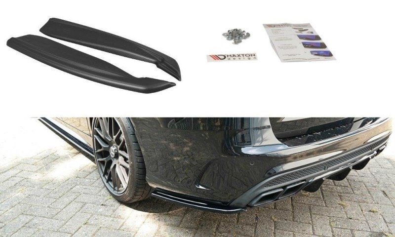 Maxton Heck Ansatz Flaps Diffusor für Mercedes C-Klasse S205 63 AMG Kombi schwarz Hochglanz ME-C-205-AMG-ES-RSD1-G