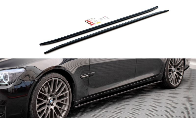Maxton Seitenschweller Ansatz für BMW 7 M-Paket F01 schwarz Hochglanz BM-7-01-MPACK-SD1-G