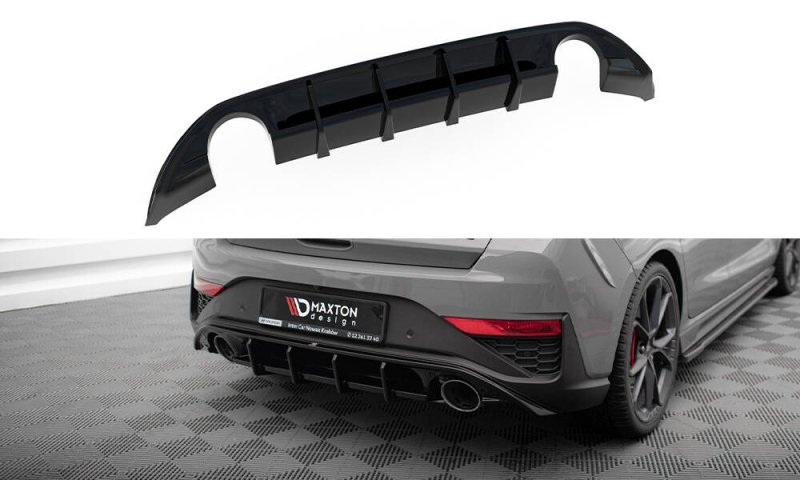 Maxton Diffusor Heck Ansatz Hyundai I30 N Hatchback Mk3 Facelift schwarz Hochglanz HY-I30-3F-N-RS1-G