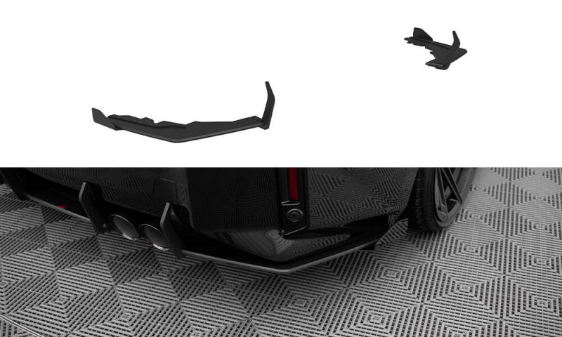 Maxton Street Pro Heck Ansatz Flaps Diffusor V.1 + Flaps BMW M2 G87 schwarz Hochglanz BMM2G87CNC-RSD1B+RSF1-G