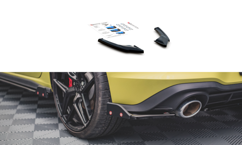Maxton Heck Ansatz Flaps Diffusor +Flaps für V.1 Volkswagen Golf 8 GTI Clubsport VW-GO-8-GTI-CS-RSD1C+RS