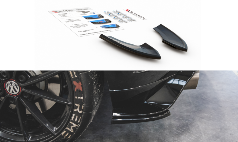 Maxton Heck Ansatz Flaps Diffusor für VW Golf 7 GTI TCR schwarz Hochglanz VW-GO-7F-GTI-TCR-RSD1-G