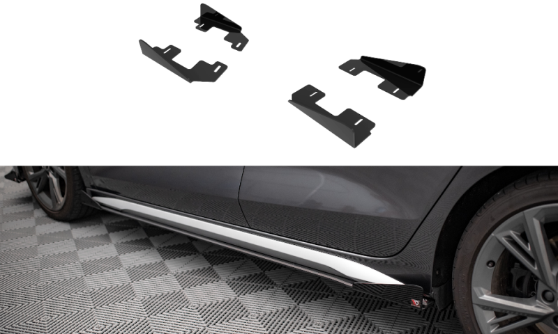 Maxton Side Flaps Audi S3/A3 S-Line 8Y schwarz Hochglanz AUA38YSLINECNC-SF1-G