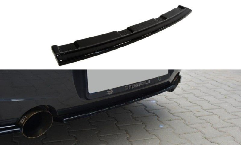 Maxton Mittlerer Diffusor Heck Ansatz für BMW 1er F20/F21 M-Power  schwarz Hochglanz BM-1-F20-M-RD1-G