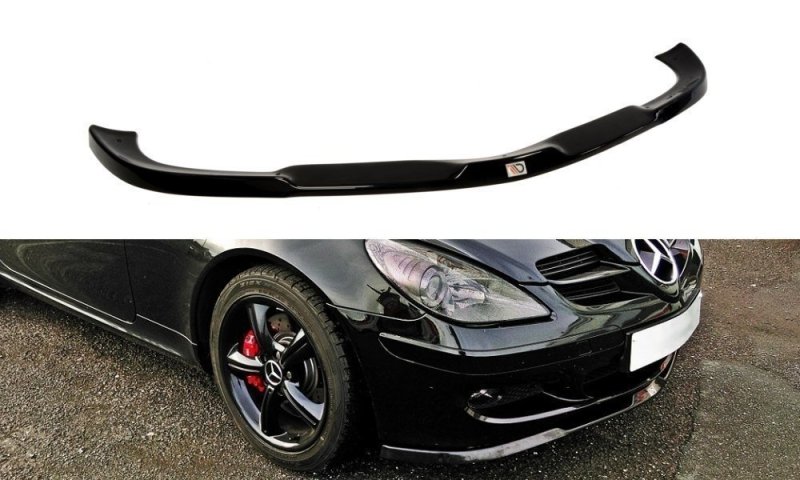 Maxton Front Ansatz für MERCEDES SLK R171 STANDARD STOßSTANGE schwarz Hochglanz ME-SLK-R171-FD1-G