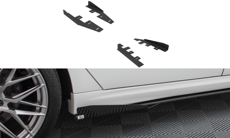 Maxton Side Flaps Ford Mondeo Sport Mk5 Facelift / Fusion Sport Mk2 Facelift schwarz Hochglanz FOMO5FSPORTCNC-SF1-G