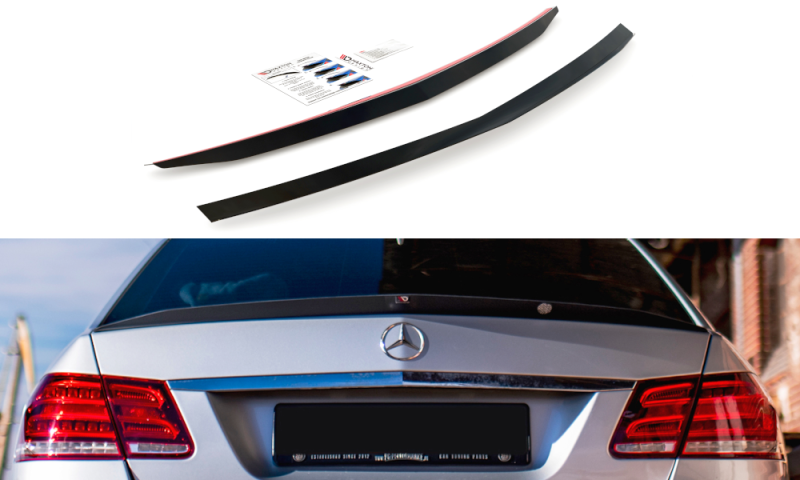 Maxton Spoiler CAP für Mercedes-Benz E63 AMG Limousine W212 Facelift schwarz Hochglanz ME-E-212F-AMG-CAP1-G
