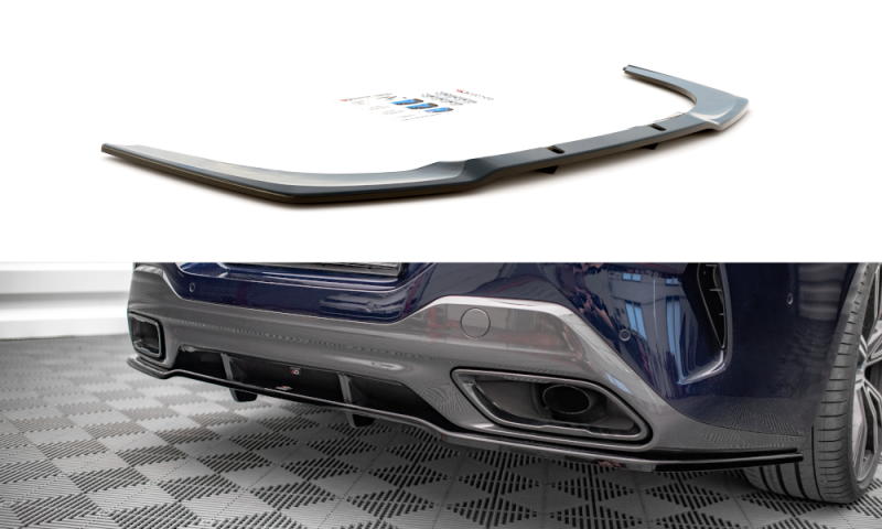 Maxton Mittlerer Diffusor Heck Ansatz DTM Look für BMW 8 Gran Coupe M-Paket G16 schwarz Hochglanz BM-M850-G16-GC-RD1G+RD2-G