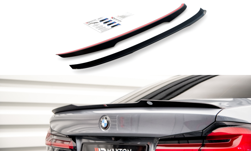 Maxton Spoiler CAP für BMW 5er G30 Facelift M-Paket schwarz Hochglanz BM-5-G30F-MPACK-CAP1-G