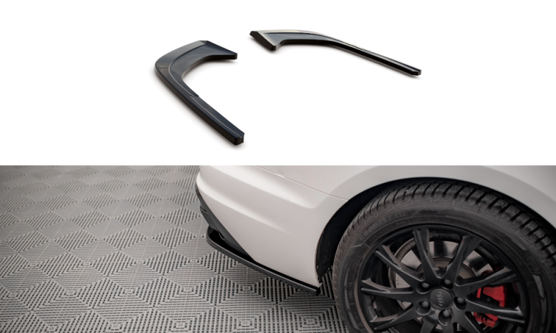Maxton Heck Ansatz Flaps Diffusor für Audi A4 B9 Facelift schwarz Hochglanz AU-A4-B9F-RSD1-G