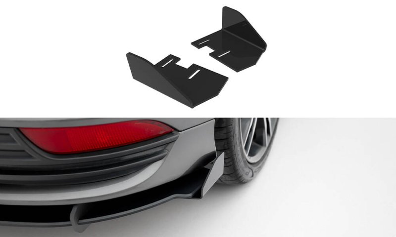 Maxton Hintere Seiten Flaps Ford Focus ST Mk3 Facelift schwarz Hochglanz FOFO3FSTCNC-RSF1-G