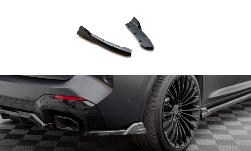 Maxton Heck Ansatz Flaps Diffusor für BMW X3 M-Paket G01 Facelift schwarz Hochglanz BM-X3-01F-MPACK-RSD1-G