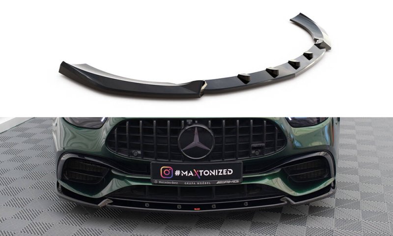 Maxton Front Ansatz V.2 Mercedes-AMG E63 W213 Facelift schwarz Hochglanz ME-E-213F-63-FD2-G