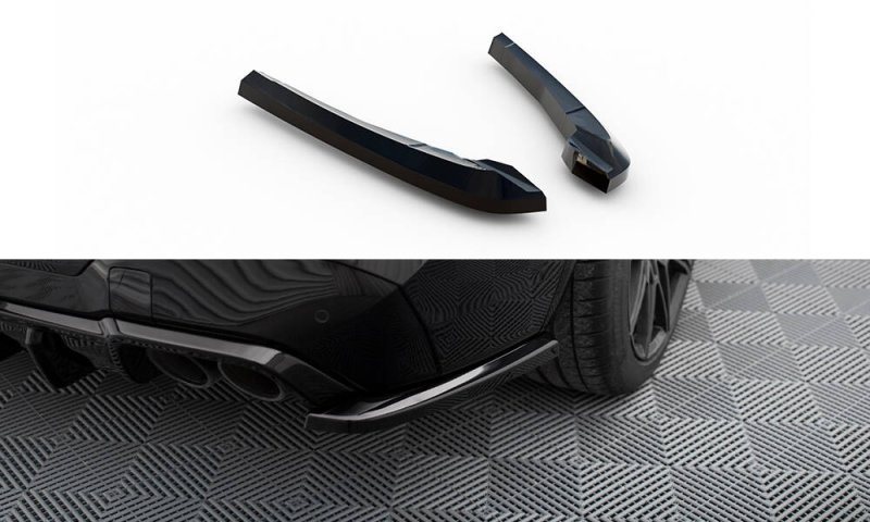 Maxton Heck Ansatz Flaps Diffusor V.2 BMW X3 M F97 / F97 Facelift schwarz Hochglanz BM-X3M-F97F-RSD2-G