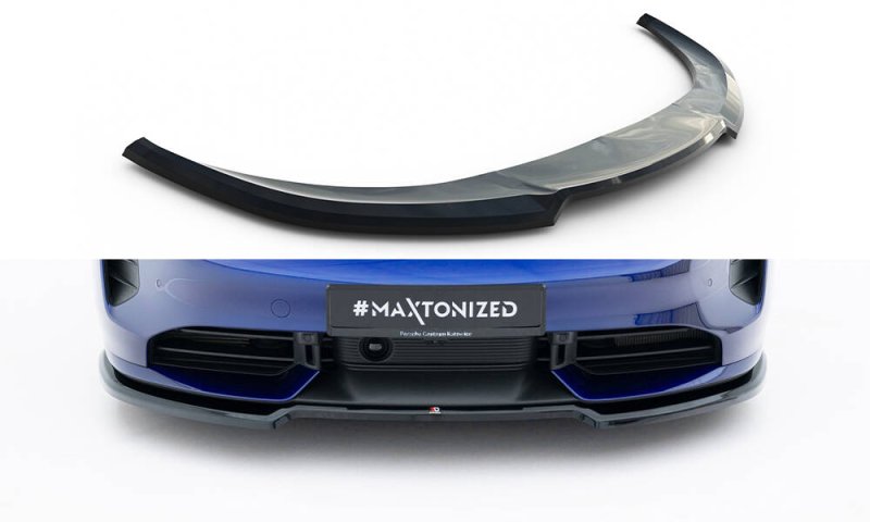 Maxton Front Ansatz Porsche Taycan Turbo S Mk1 schwarz Hochglanz PO-TAY-1-TURBO-S-FD1-G