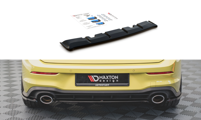 Maxton Mittlerer Diffusor Heck Ansatz für Volkswagen Golf 8 GTI Clubsport schwarz matt VW-GO-8-GTI-CS-RD1-T