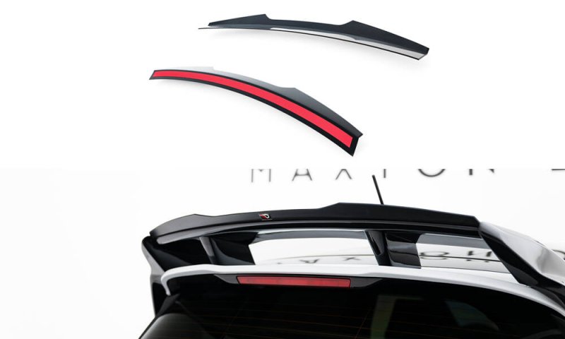Maxton Spoiler CAP Abrisskante Ford Fiesta ST / ST-Line Mk8 / Mk8 Facelift (Spoiler FO-FI-8-ST-FH1FP) schwarz Hochglanz FO-FI-8-ST-CAP4-G