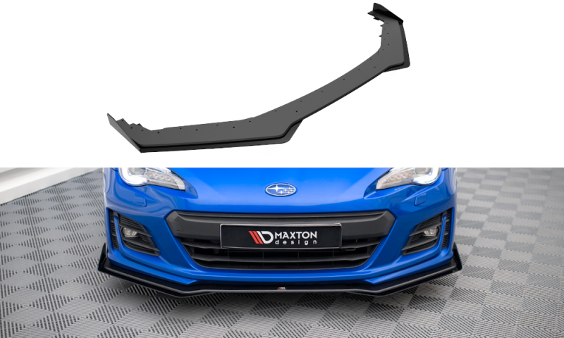 Maxton Street Pro Front Ansatz für +Flaps für V.1 + Flaps Subaru BRZ Mk1 Facelift schwarz Hochglanz SUBRZ1FCNC-FD1BRB+FSF1-G